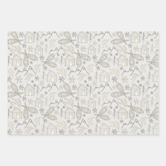 Door de Bossen - Winter Wonderland Inpakpapier Vel (Voorkant 3)