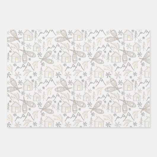 Door de Bossen - Winter Wonderland Inpakpapier Vel (Voorkant 2)