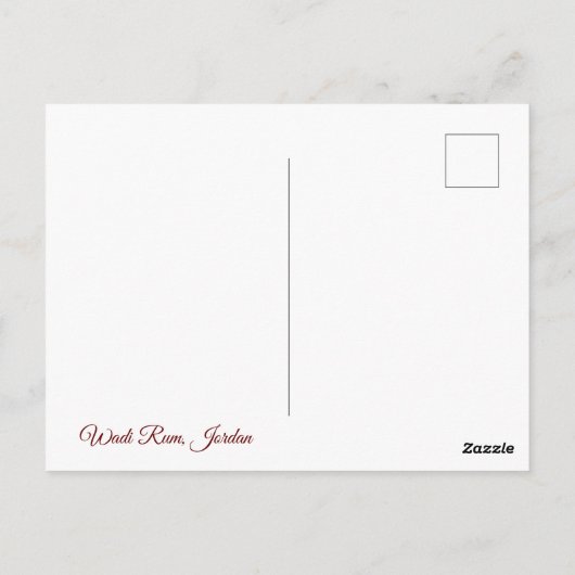 Door de Canyon Briefkaart (Achterkant)