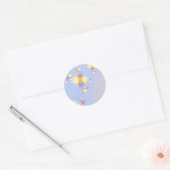 Door de computer gegenereerde 3D fractale bloem il Ronde Sticker (Envelop)