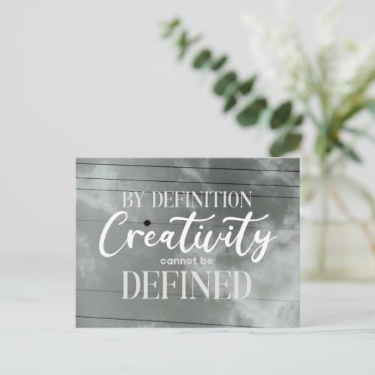 Door de Creativiteit van de Definitie kan niet wor Briefkaart (Staand voorkant)