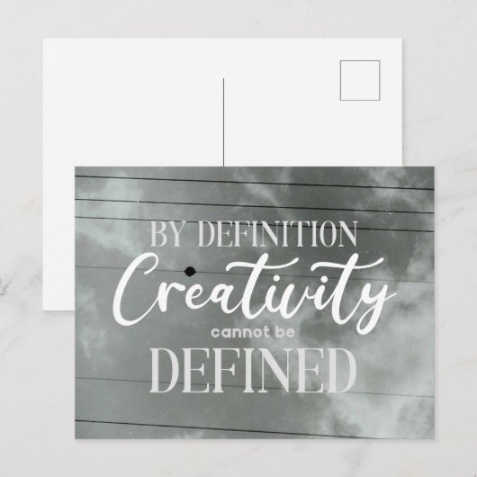 Door de Creativiteit van de Definitie kan niet wor Briefkaart (Voorkant / Achterkant)