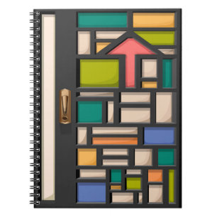 door de deur gekleurd glas notitieboek