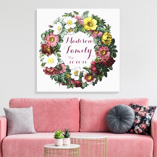 door de familie ingesteld teken canvas afdruk (Insitu (Woonkamer))