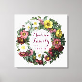 door de familie ingesteld teken canvas afdruk (Voorkant)