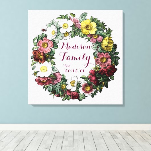 door de familie ingesteld teken canvas afdruk (Insitu (Houten vloer))