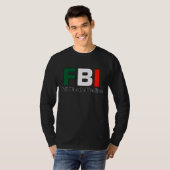 Door de FBI volledig gebluste Italiaanse lange hoe T-shirt (Voorkant volledig)