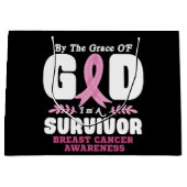 Door de genade God in een overlevende borstkanker Groot Cadeauzakje (Voorkant)