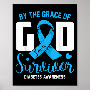 Door de genade God in een overlevende diabetes ove Poster