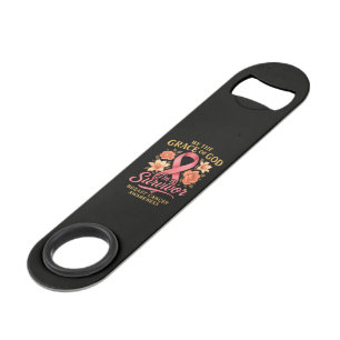Door de genade Gods overlevende van borstkanker ge Speed Flessenopener
