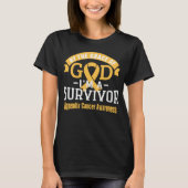 Door de genade van God Appendix Cancer Survivor T-shirt (Voorkant)