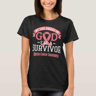Door de genade van God baarmoederkanker overlevend T-shirt
