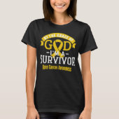 Door de genade van God Bone Cancer Survivor T-shirt (Voorkant)