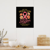 Door de genade van God overlevende van borstkanker Poster (Keuken)