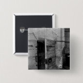 Door de gevangenis van Newgate Vierkante Button 5,1 Cm (Voorkant /achterkant)