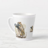 Door de glazen latte Mok (Linkerhoek)