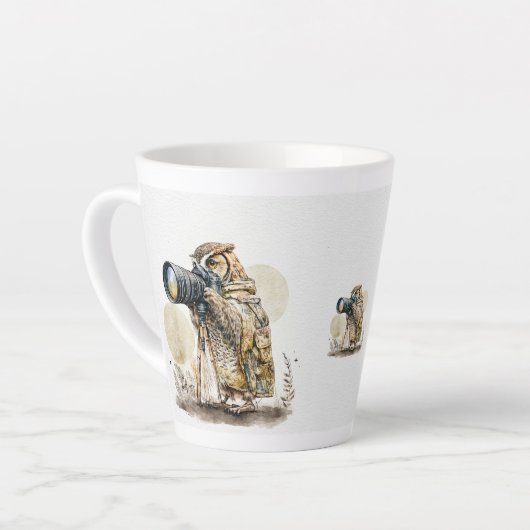 Door de glazen latte Mok (Linkerhoek)