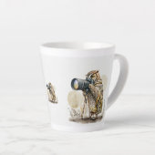 Door de glazen latte Mok (Rechterhoek)