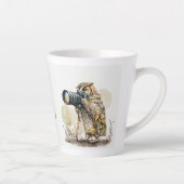 Door de glazen latte Mok (Rechts)