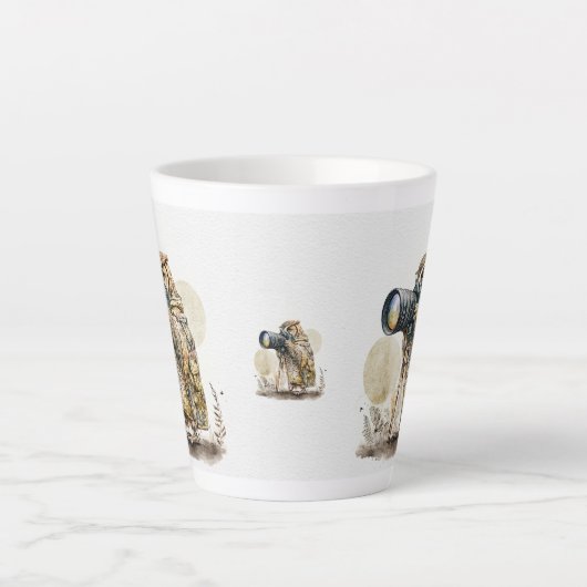 Door de glazen latte Mok (Voorkant)