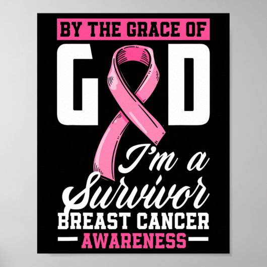Door de Grace God ben ik een overlevende borstkank Poster (Voorkant)
