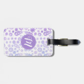 Door de hand getekende Floral Pattern & Monogram Bagagelabel (Achterkant horizontaal)