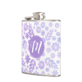 Door de hand getekende Floral Pattern & Monogram Heupfles (Links)