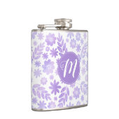 Door de hand getekende Floral Pattern & Monogram Heupfles (Rechts)