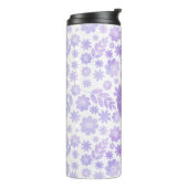 Door de hand getekende Floral Pattern & Monogram Thermosbeker (Gedraaid links)