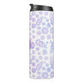 Door de hand getekende Floral Pattern & Monogram Thermosbeker (Geroteerd rechts)
