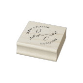 Door de hand getekende Initialen en aftakkingen Rubberstempel (Stempel)