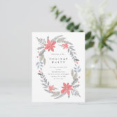 Door de hand getekende partij bij het Wreath Holid Briefkaart (Staand voorkant)