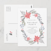 Door de hand getekende partij bij het Wreath Holid Briefkaart (Voorkant / Achterkant)