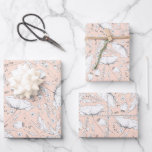 Door de hand getekende Wildbloemen Pencil Schets P Inpakpapier Vel<br><div class="desc">Wilde bloemen patroon lichte perzikkleurverpakkingspapier</div>