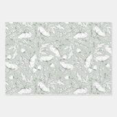 Door de hand getekende Wildbloemen Pencil Schets P Inpakpapier Vel (Voorkant 3)