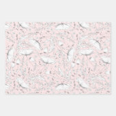 Door de hand getekende Wildbloemen Pencil Schetsen Inpakpapier Vel (Voorkant)