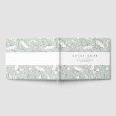 Door de hand getekende wilde bloemen Elegant Sage  Gastenboek (Volledig)