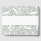 Door de hand getekende wilde bloemen Elegant Sage  Gastenboek (Achterkant)