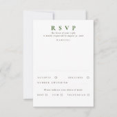 Door de hand getekende wilde bloemen Gold Wedding RSVP Kaartje (Voorkant)
