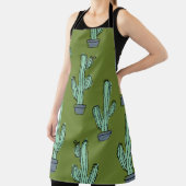 Door de hand getrokken cactuurpatroon schort (Insitu)