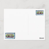 Door de hand getrokken Cassettebandje cartoon (Men Briefkaart (Achterkant)