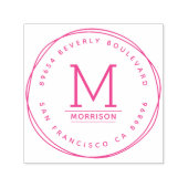 Door de hand getrokken cirkels van Fuchsia | Aange Zelfinktende Stempel (Design)