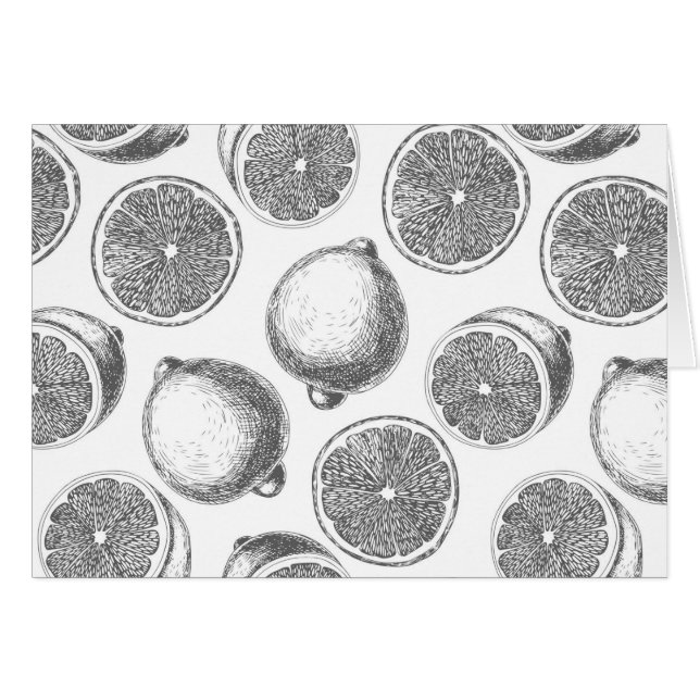 Door de hand getrokken citroenpatroon (Voorkant Horizontaal)
