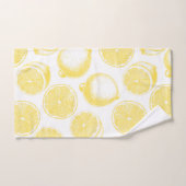 Door de hand getrokken citroenpatroon bad handdoek (Handdoek)