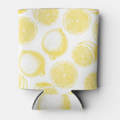 Door de hand getrokken citroenpatroon blikjeskoeler (Voorkant)