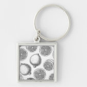 Door de hand getrokken citroenpatroon sleutelhanger (Voorkant)