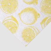 Door de hand getrokken citroenpatroon tissuepapier (Detail)