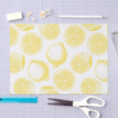 Door de hand getrokken citroenpatroon tissuepapier (Craft)