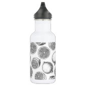 Door de hand getrokken citroenpatroon waterfles (Rechts)