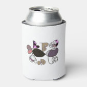 Door de hand getrokken gemengde letters en letters blikjeskoeler (Blikje Voorkant)